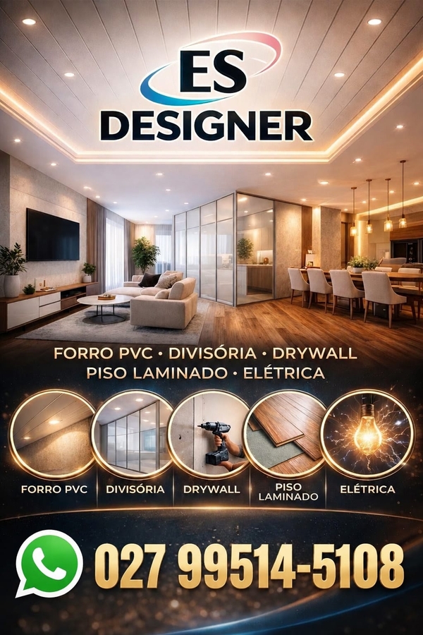 Forro Pvc Divisórias Drywall Piso Laminado Eletrica